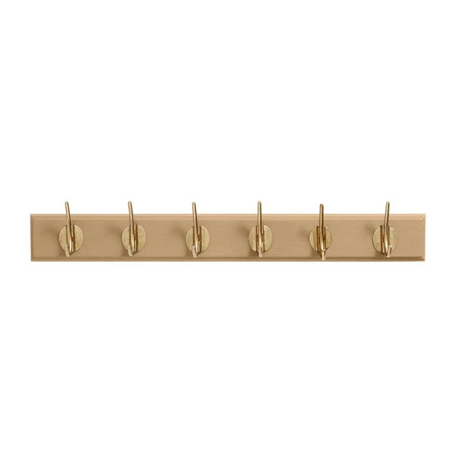 Nordal Storage | Coat Rack With Brass Hooks - Camel