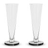 Tom Dixon Champagne Flutes & Saucers | Puck Flute Glass - Set Of 2