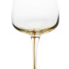 Broste Copenhagen Wine Glasses | Amber Mouth-Blown Wine Glass - Clear/Caramel