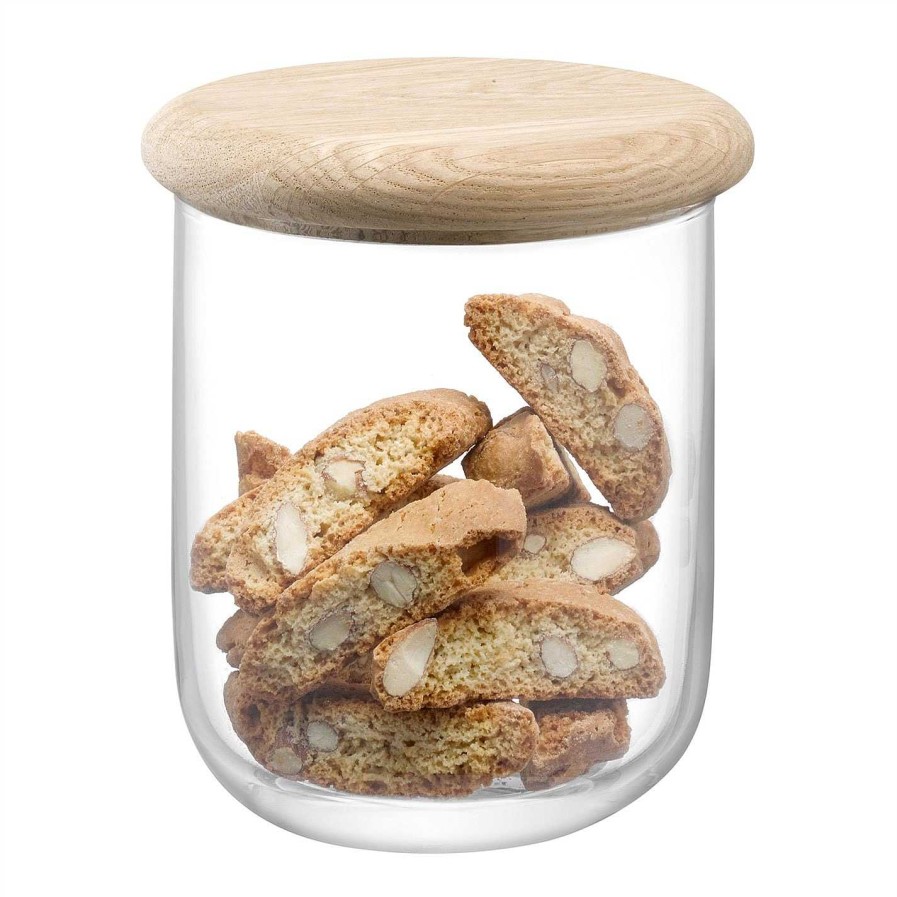 LSA Jars & Canisters | Dine Glass Container With Oak Lid