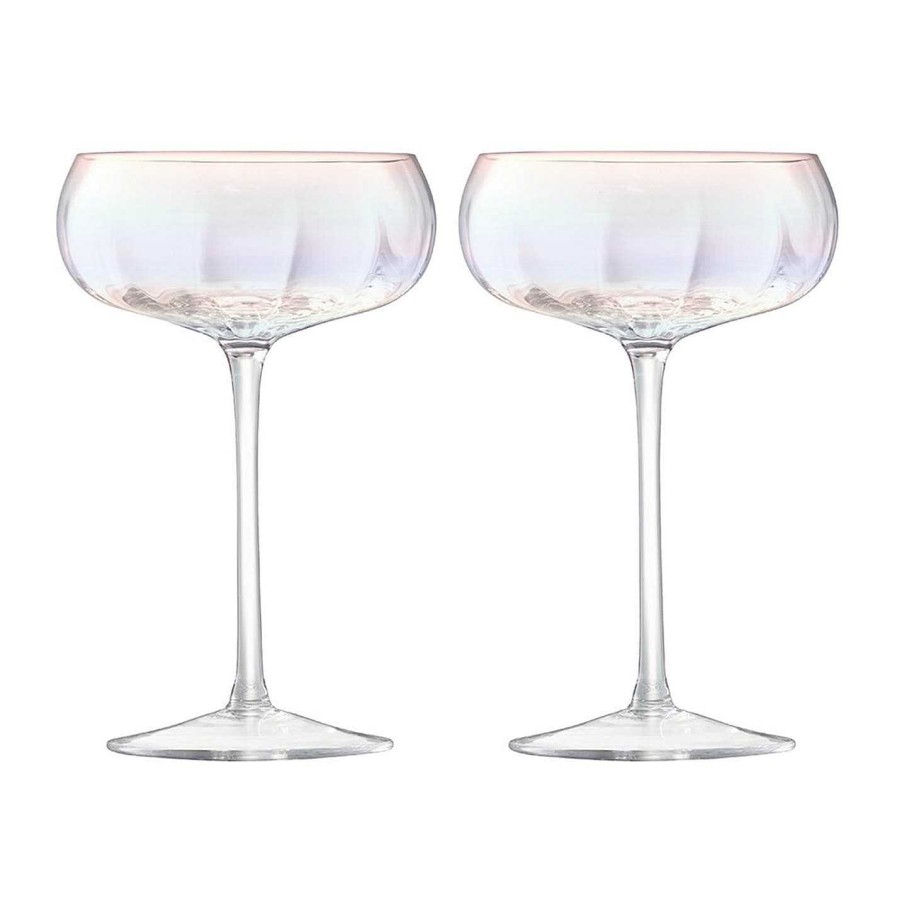 LSA Champagne Flutes & Saucers | Pearl Champagne Saucer