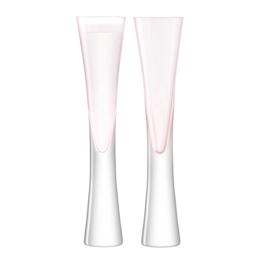 LSA Champagne Flutes & Saucers | Moya Champagne Flutes - Set Of 2