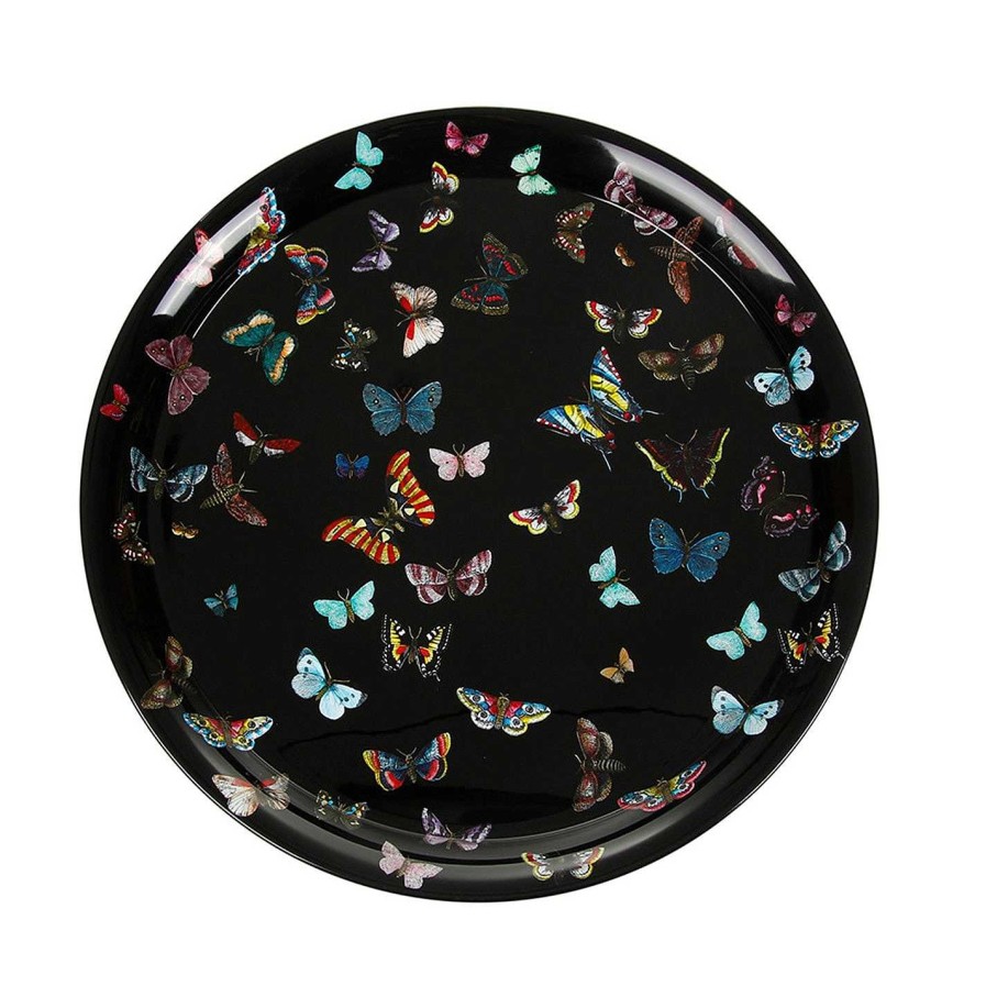 Fornasetti Trinket Trays | Farfalle Black Tray