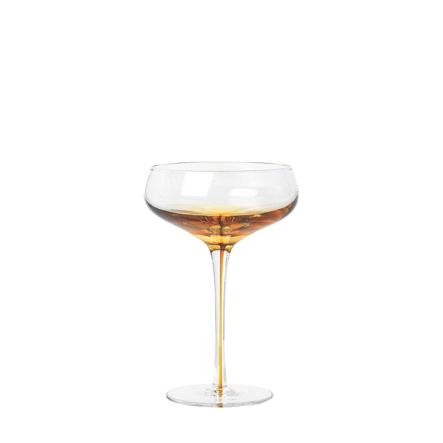 Broste Copenhagen Cocktail Glasses | Amber Cocktail Glass - Set Of 4