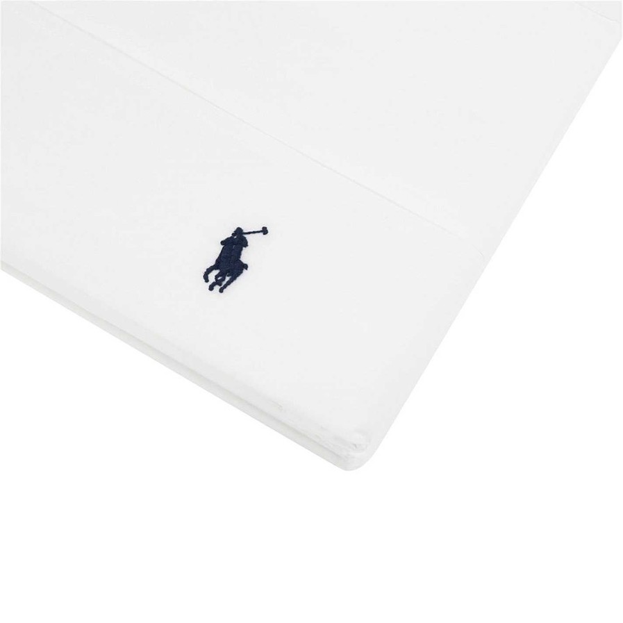 Ralph Lauren Home Flat & Fitted Bed Sheets | Polo Player Flat Sheet - White