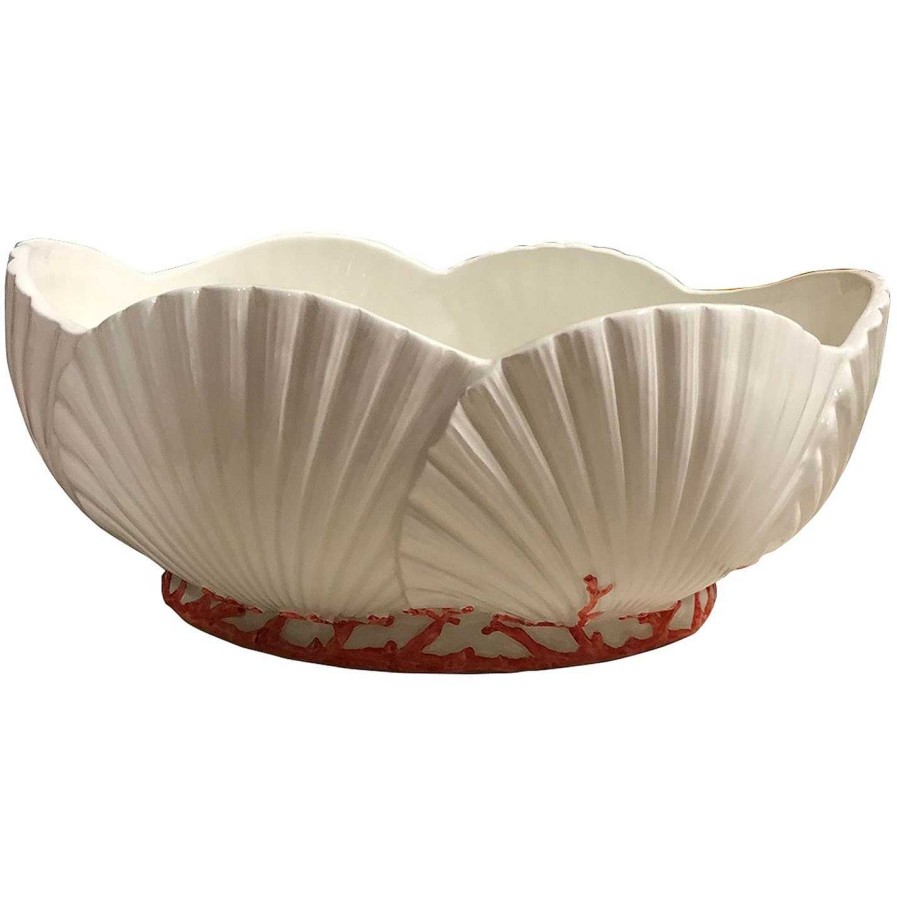 Les Ottomans Decorative Bowls & Dishes | Saint Jacques Ceramic Hand-Painted Serving Bowl