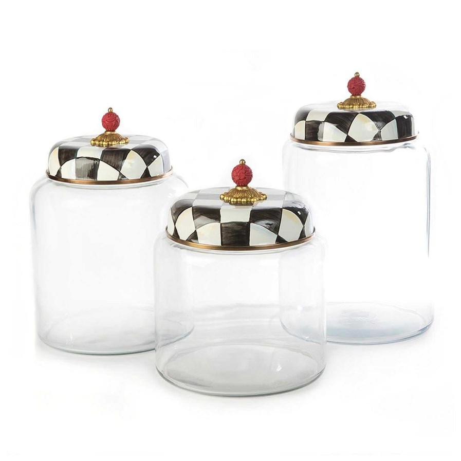 MacKenzie-Childs Jars & Canisters | Royal Check Storage Canister - Biggest