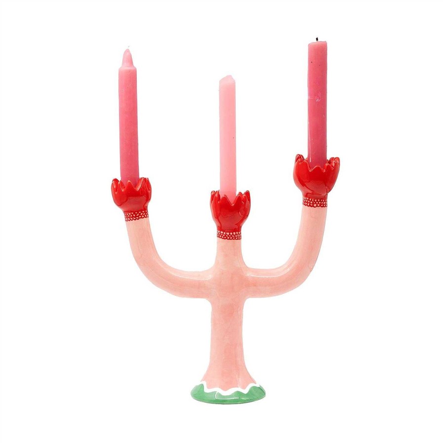 Laetitia Rouget Candlesticks | Tulip Candlestick Holder - Pink