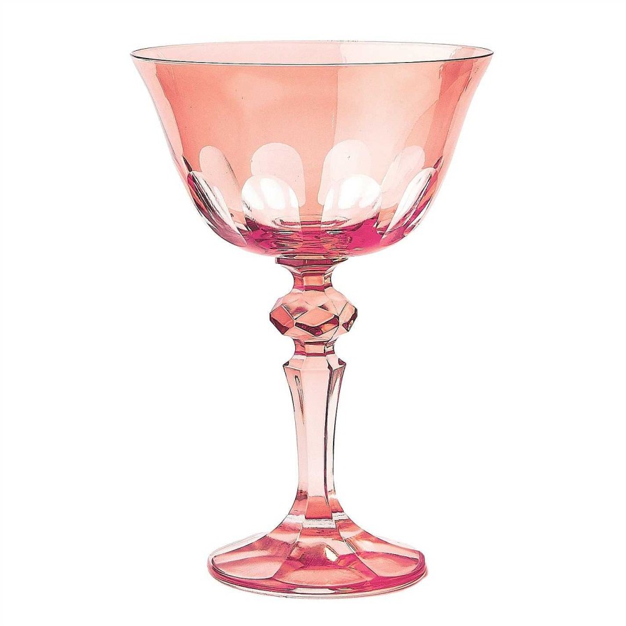 Sir Madam Champagne Flutes & Saucers | Rialto Coupe Glass - Set Of 2