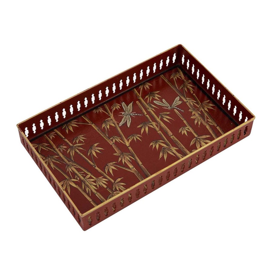 Les Ottomans Trays | Hand Painted Chinoserie Tray - Rectangular