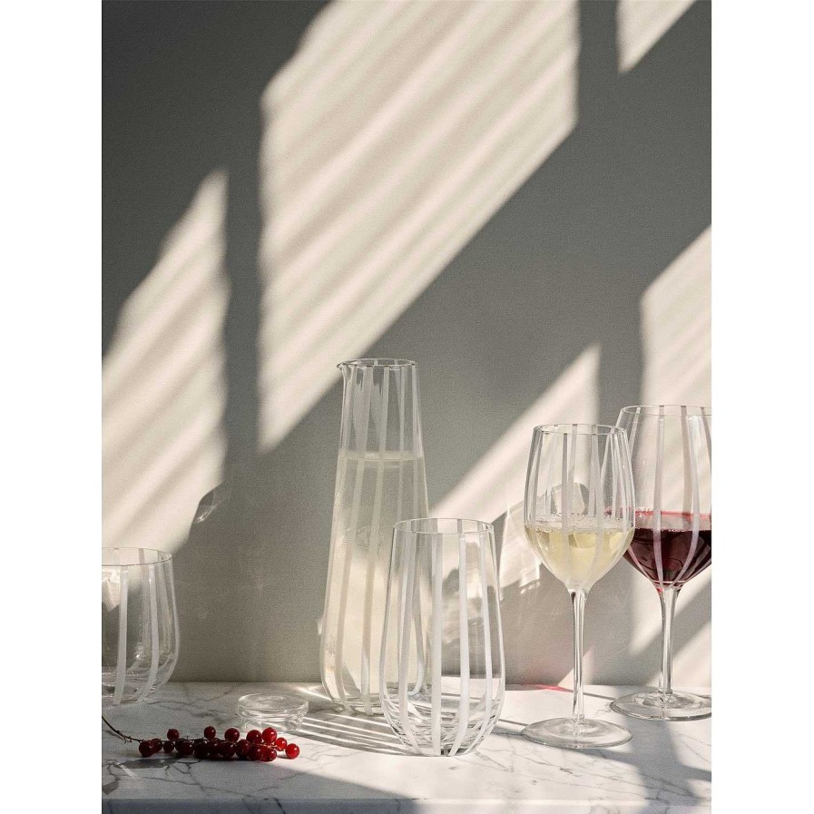 Broste Copenhagen Wine Glasses | Stripe White Wine Glass - Set Of 4