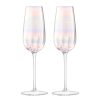 LSA Champagne Flutes & Saucers | Pearl Champagne Flute