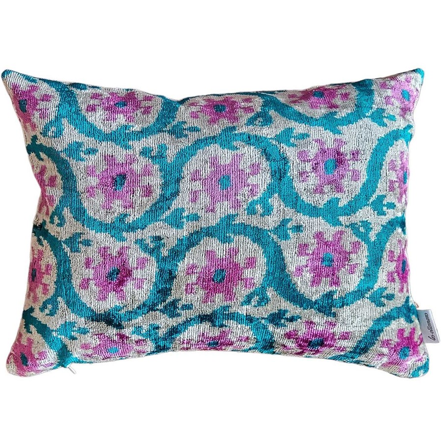 Les Ottomans Cushions | Swirl Velvet Cushion 40X50Cm