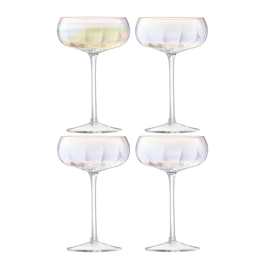 LSA Champagne Flutes & Saucers | Pearl Champagne Saucer