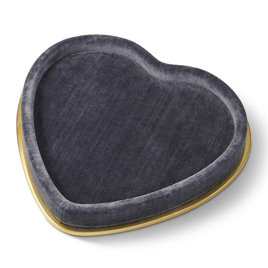 AERIN Trinket Trays | Valentina Velvet Heart Tray