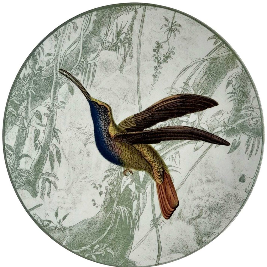 Les Ottomans Plates | La Menagerie Porcelain Plate - Hummingbird