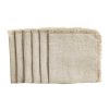 Sir Madam Napkins | Solid Linen Square Natural Cocktail Napkins - Set Of 6