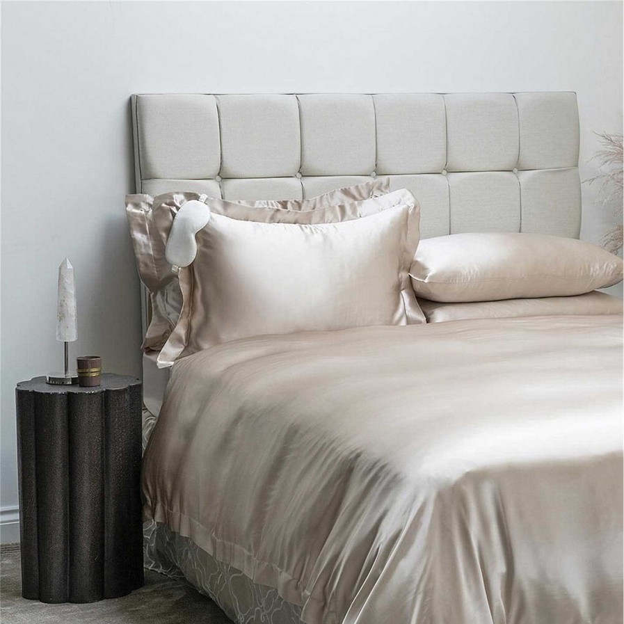 Luxe Duvet Covers | Pure Silk Oxford Border Duvet Cover