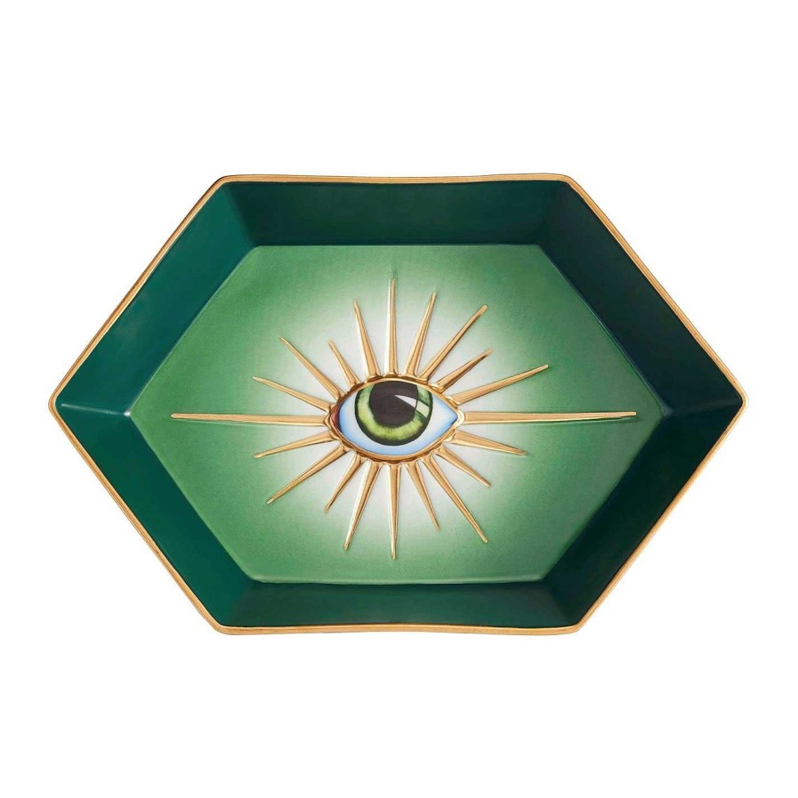 LObjet Trinket Trays | Lito Eye Hexagon Tray - Green