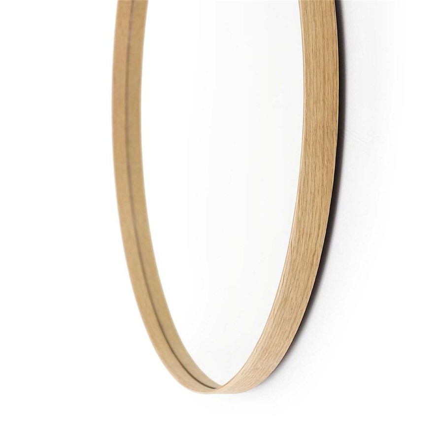 Wireworks Mirrors | Glance Round Wall Mirror - Oak