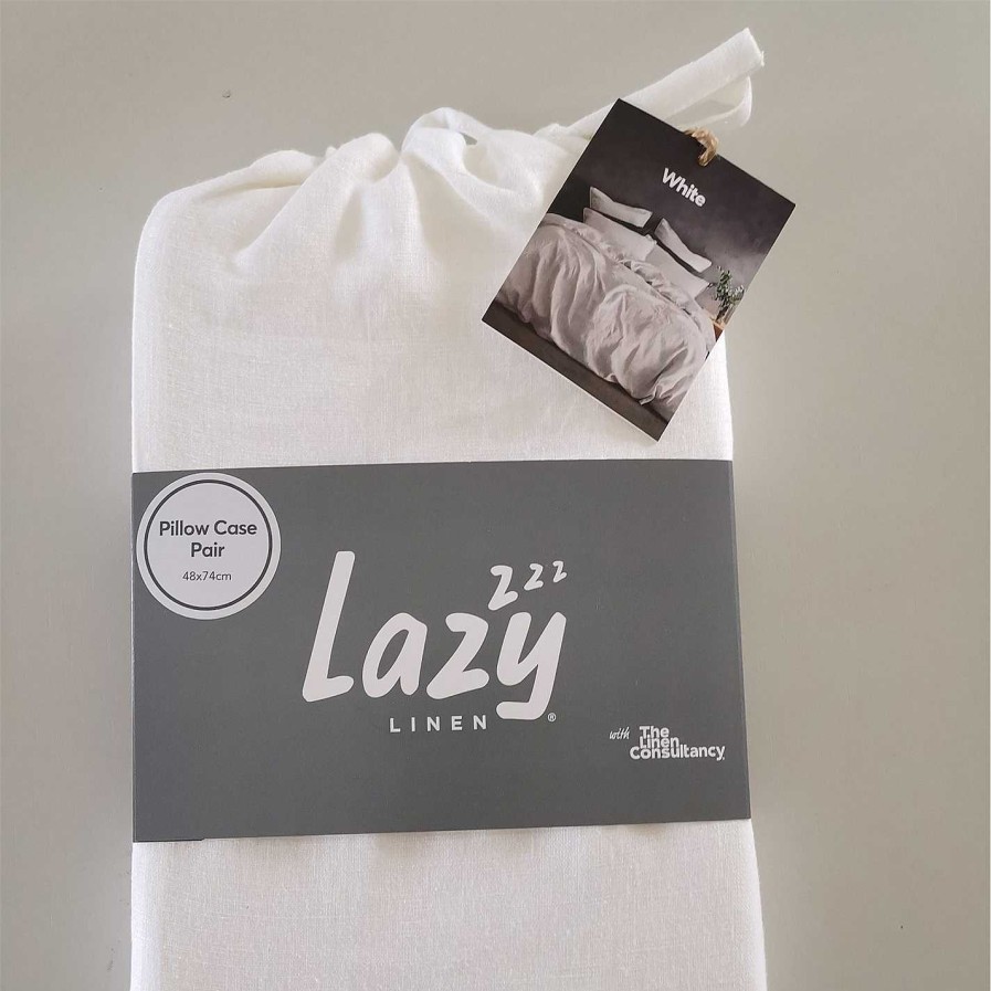 LAZY LINENS Pillowcases | Pure Washed Pillowcase Pair