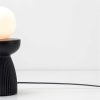 houseof Lighting | Ribbed Ceramic Table Lamp