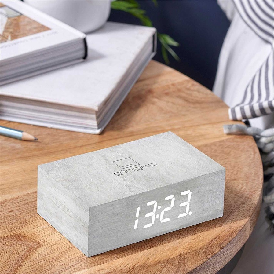 Gingko Clocks | Flip Click Clock White