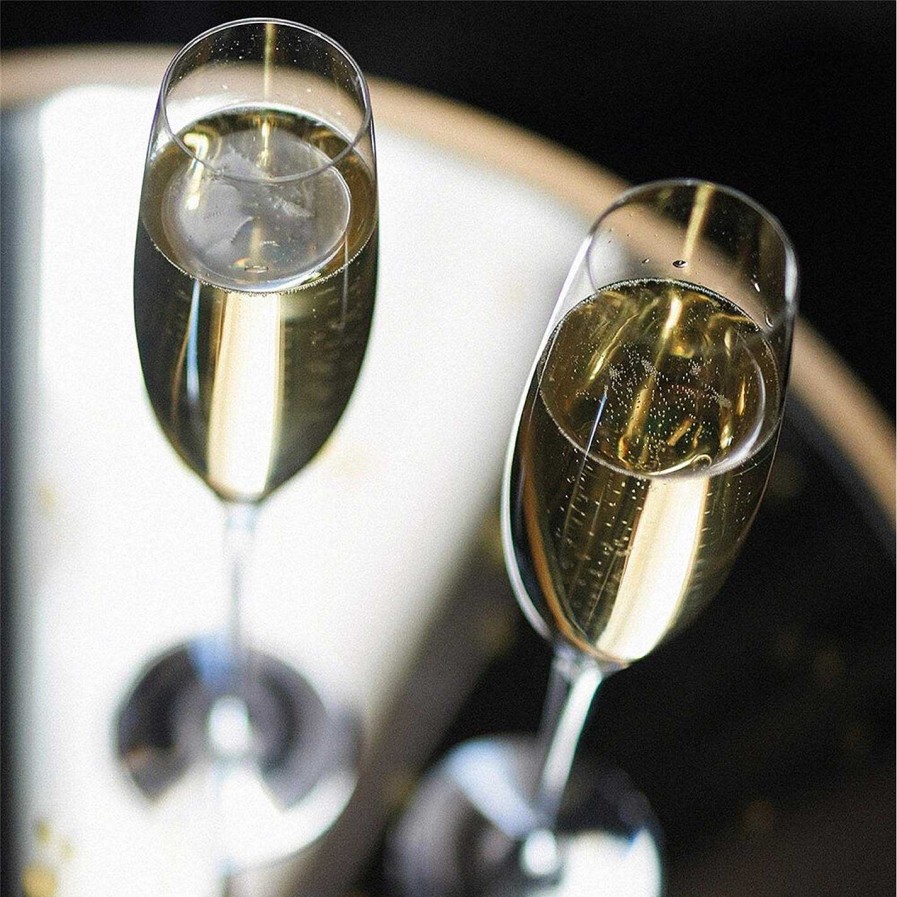 Waterford Champagne Flutes & Saucers | Elegance Champagne Classic Flutes - Set Of 2