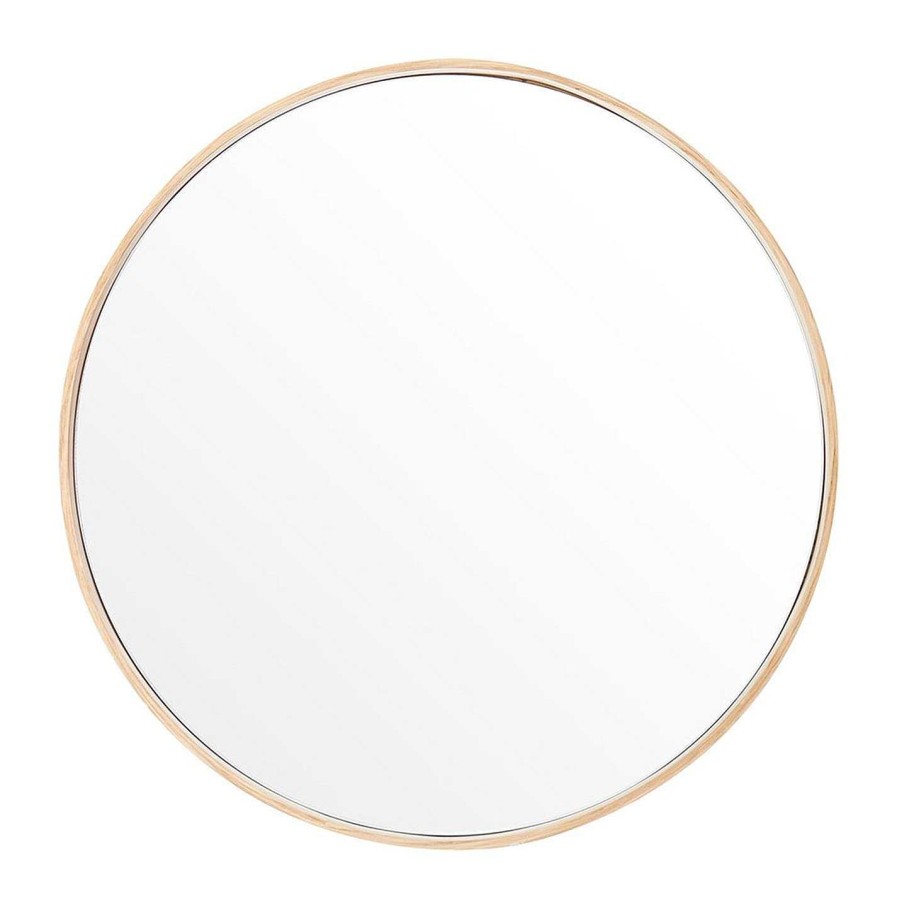 Wireworks Mirrors | Glance Round Wall Mirror - Oak