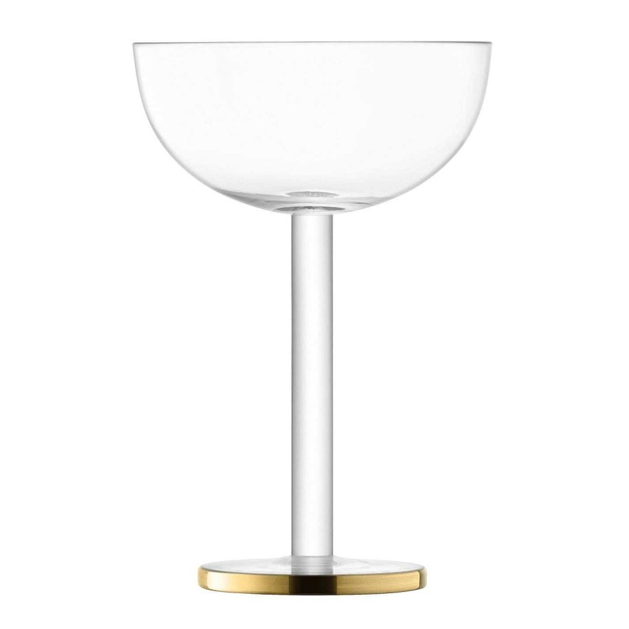 LSA Champagne Flutes & Saucers | Luca Champagne Coupe - Set Of 2