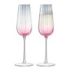 LSA Champagne Flutes & Saucers | Dusk Champagne Flute - Set Of 2