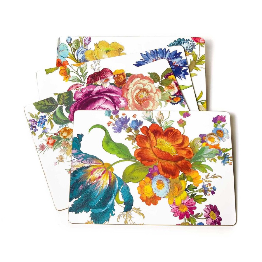 MacKenzie-Childs Placemats | Flower Market Cork Back Placemats - Set Of 4