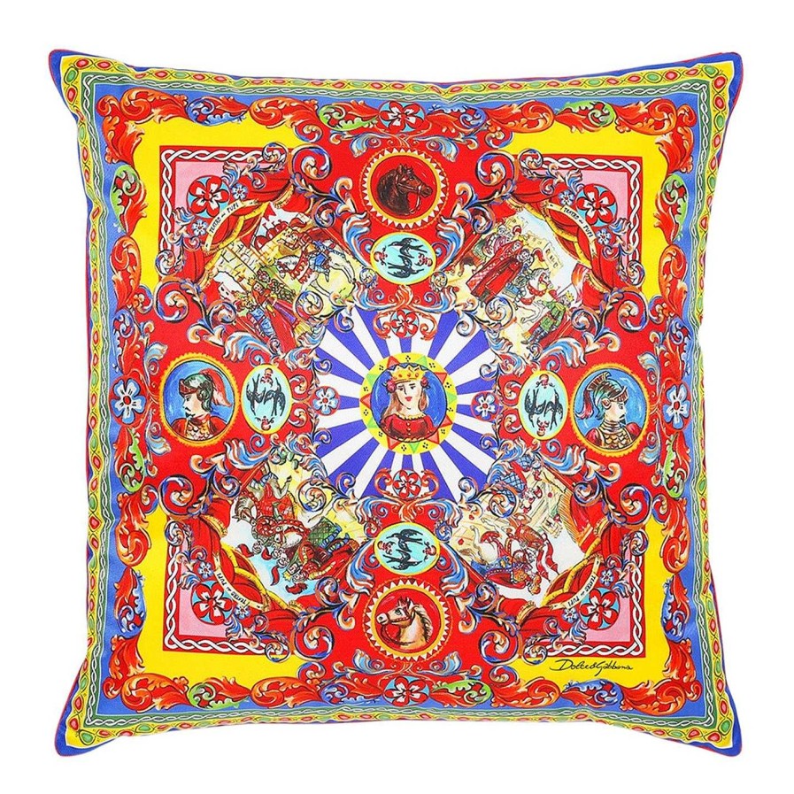 Dolce and Gabbana Casa Cushions | Carretto Silk Cushion - 60X60Cm