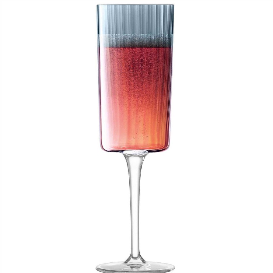 LSA Champagne Flutes & Saucers | Gems Champagne Flute