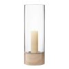 LSA Candle Holders & Accessories | Lotta Vase/Hurricane And Ash Base - Clear