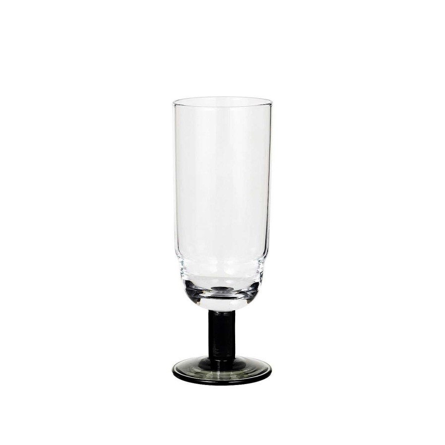 Broste Copenhagen Champagne Flutes & Saucers | Nordic Champagne Glass - Set Of 4