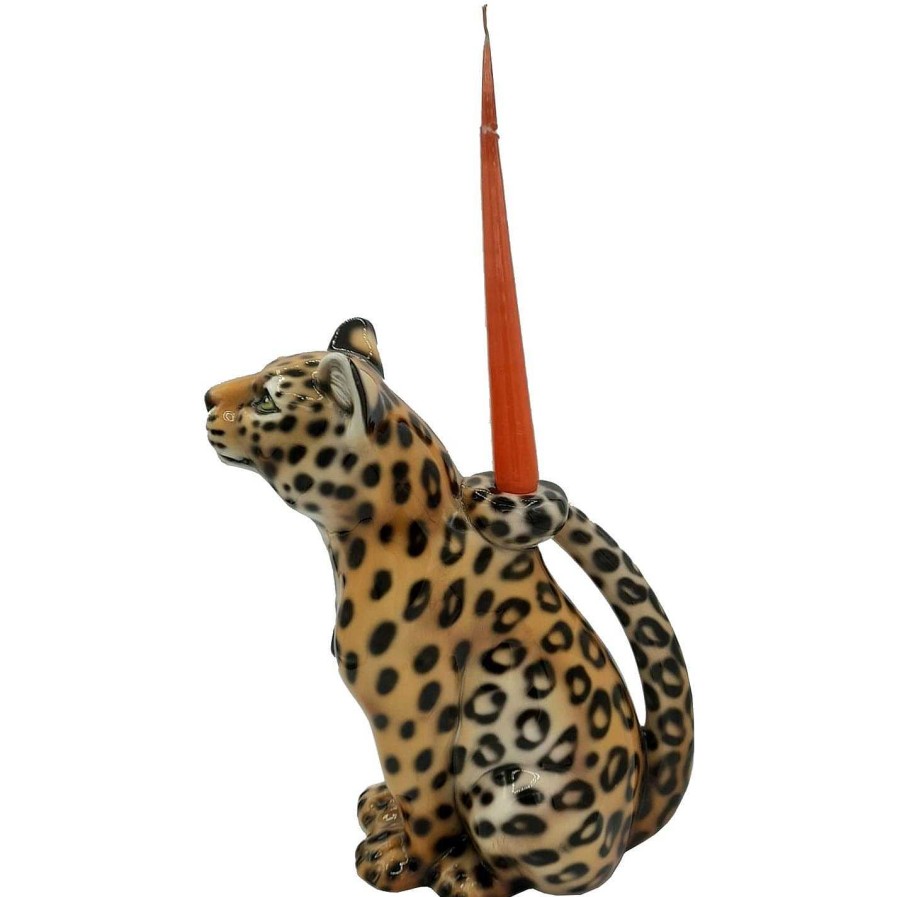 Les Ottomans Candle Holders & Accessories | Leopard Candle Holder