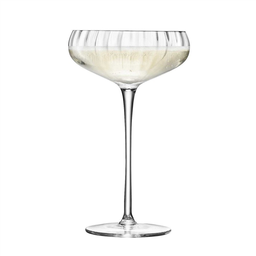 LSA Champagne Flutes & Saucers | Aurelia Champagne Saucers