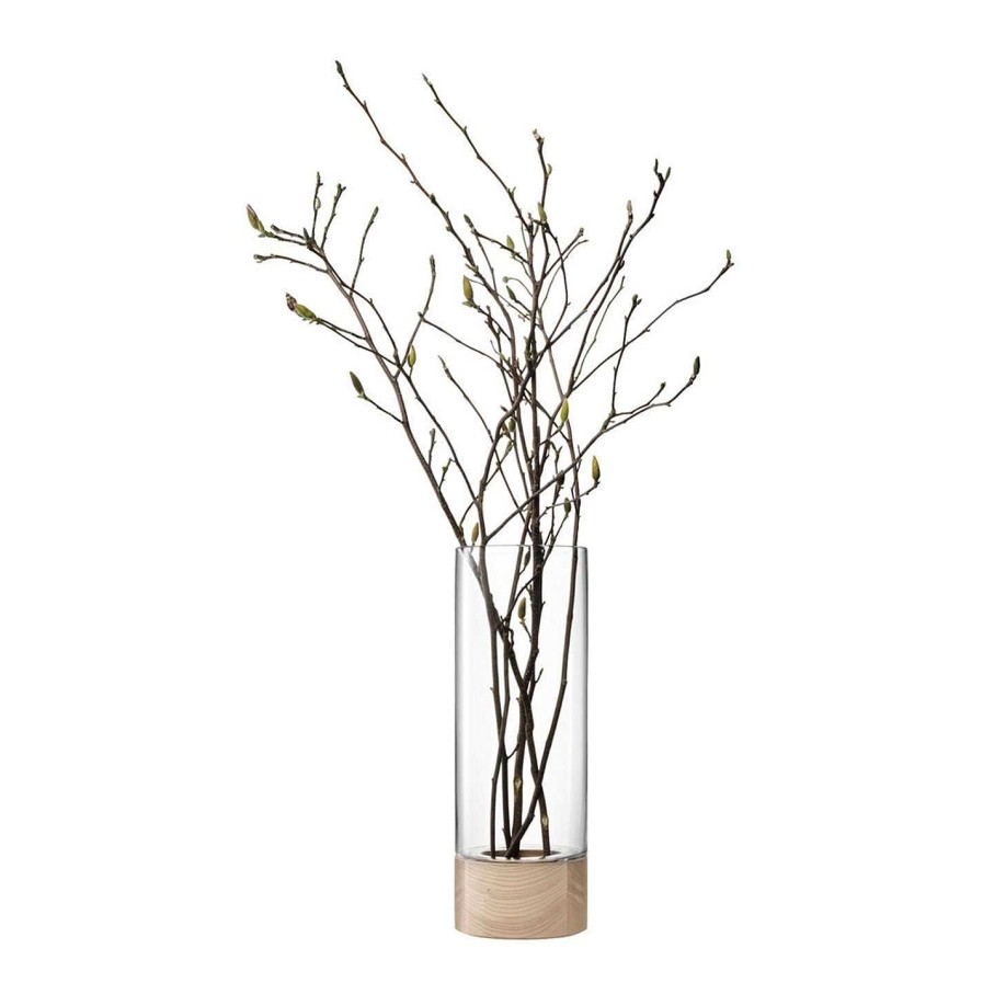 LSA Candle Holders & Accessories | Lotta Vase/Hurricane And Ash Base - Clear