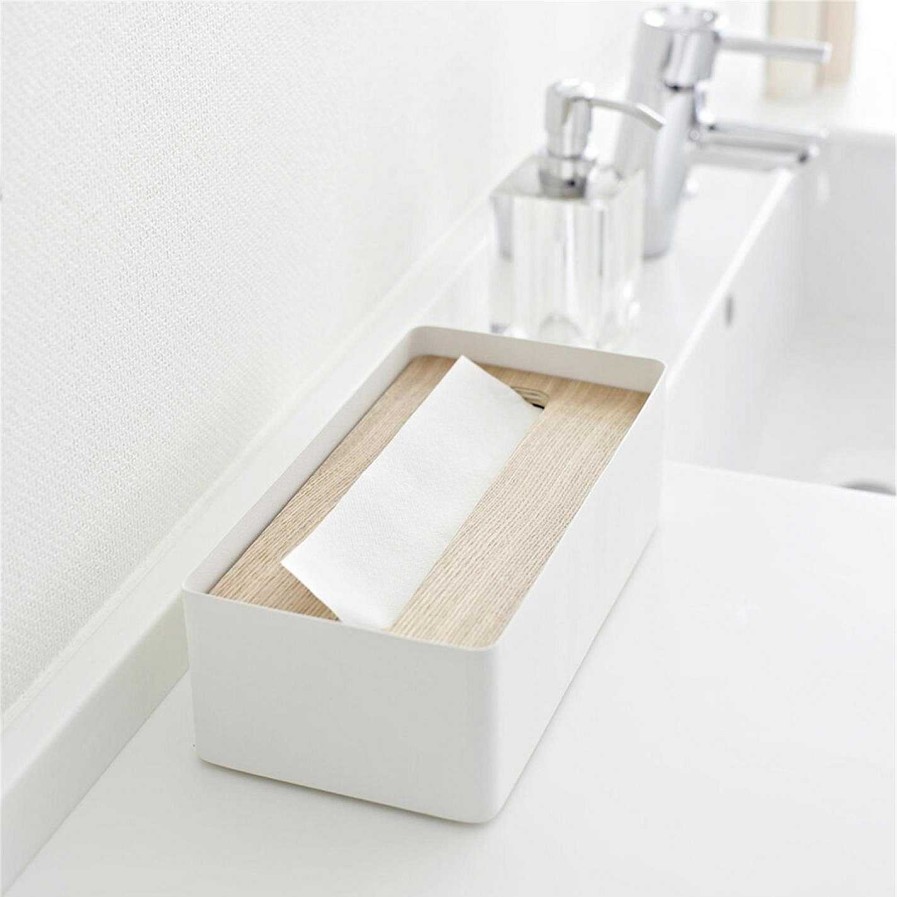 Yamazaki Tissue Boxes | Rin Tissue Box With Lid