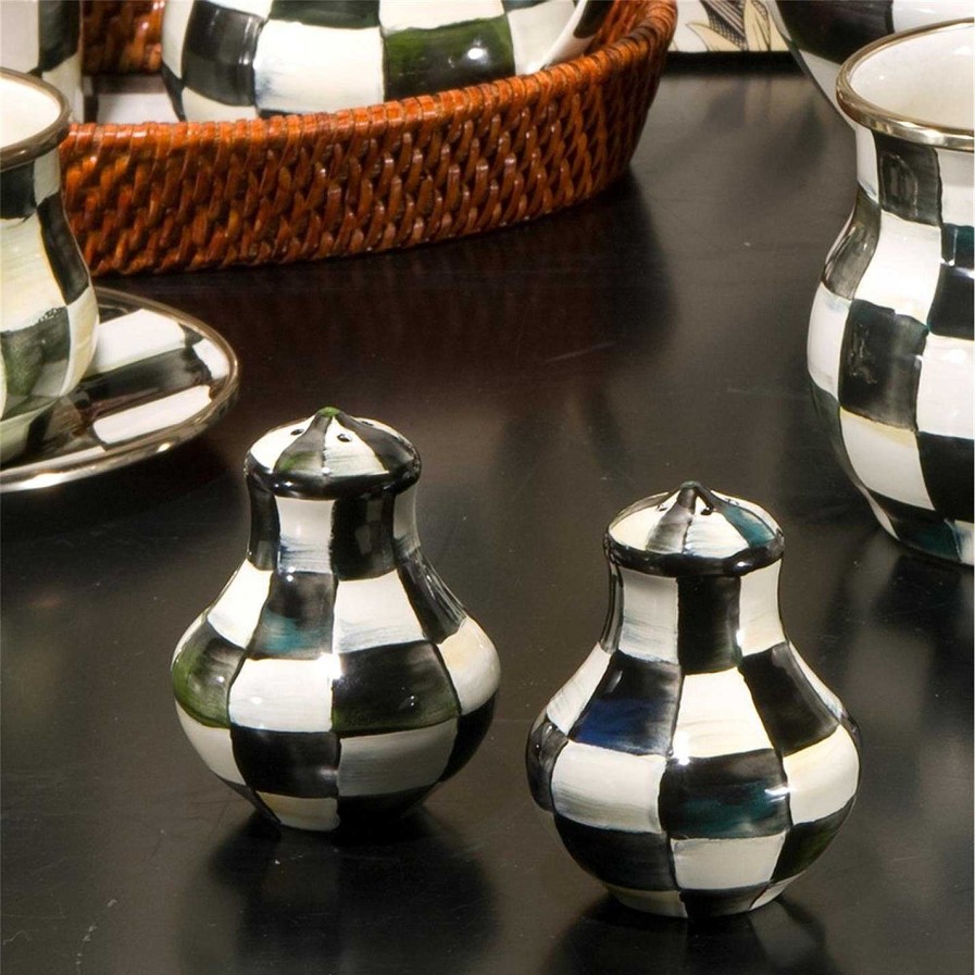 MacKenzie-Childs Salt & Pepper | Courtly Check Enamel Salt And Pepper Shakers