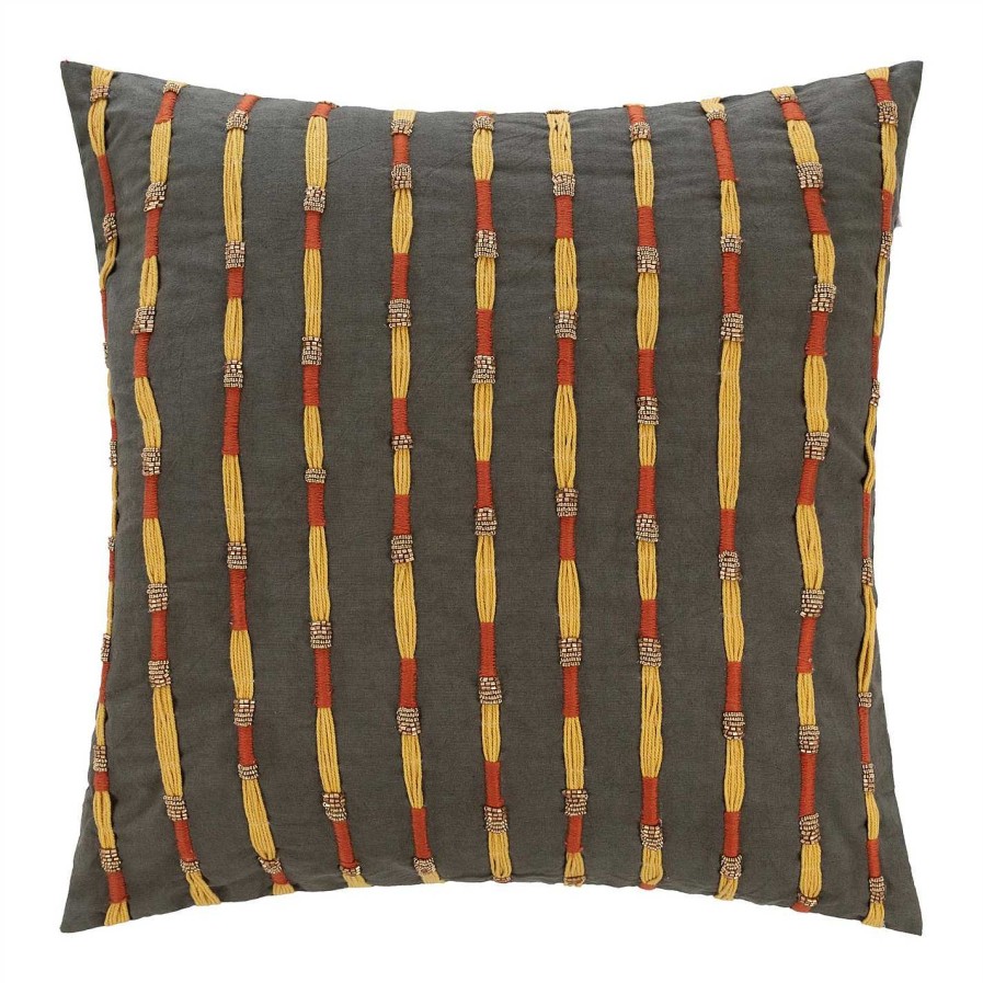 Global Explorer Cushions | Explorer Embroidered Stripe Cushion Cover - 45X45Cm