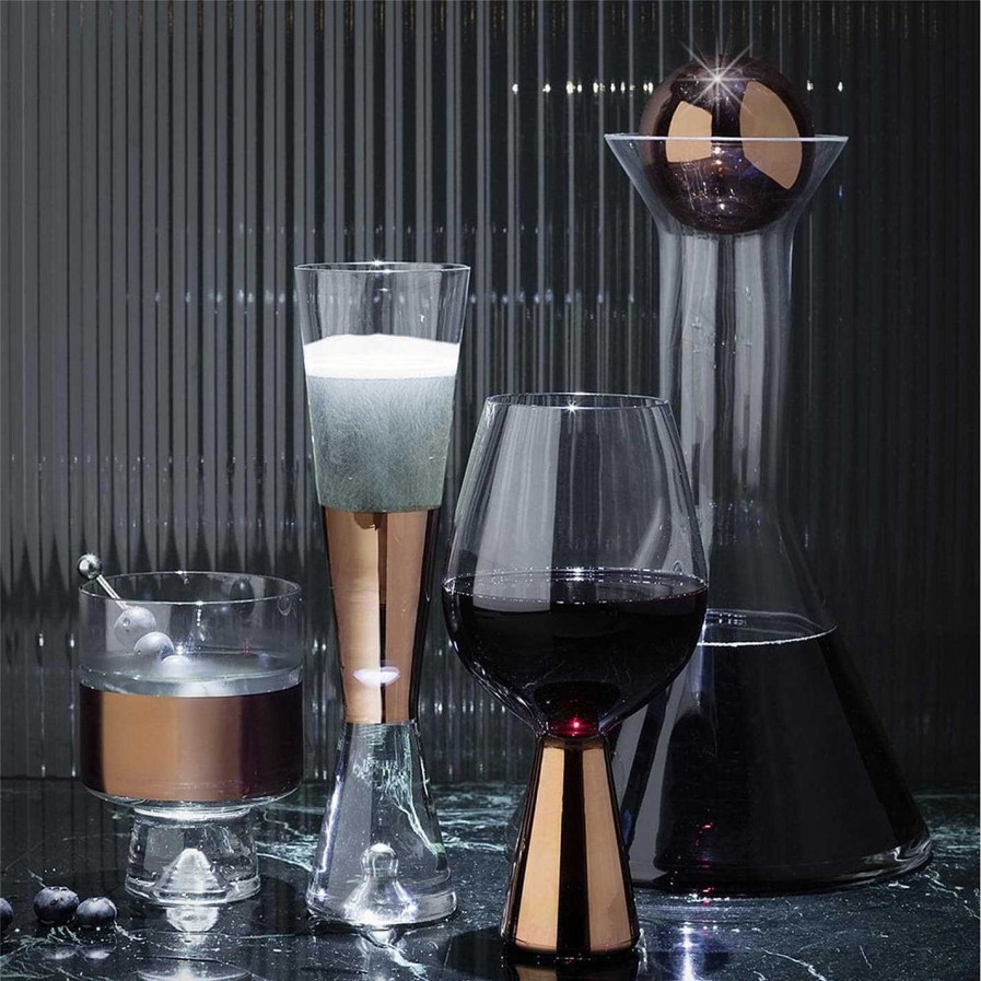 Tom Dixon Champagne Flutes & Saucers | Tank Champagne Glasses