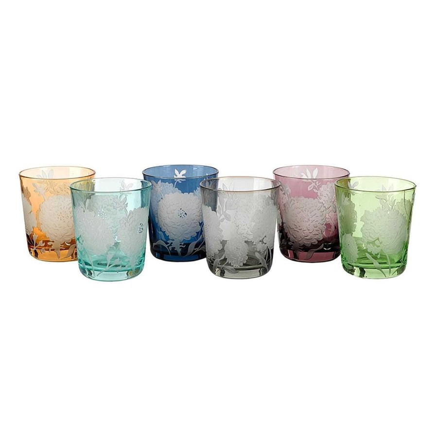 Pols Potten Tumblers & Highballs | Peony Glass Tumblers - Set Of 6