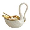 LObjet Salt & Pepper | Swan Salt Cellar And Gold Plated Spoon