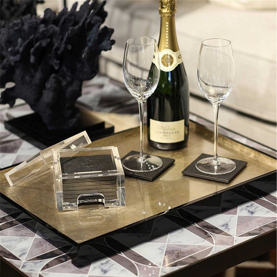 Posh Trading Co. Trays | The Windsor Tray - Silver Leaf