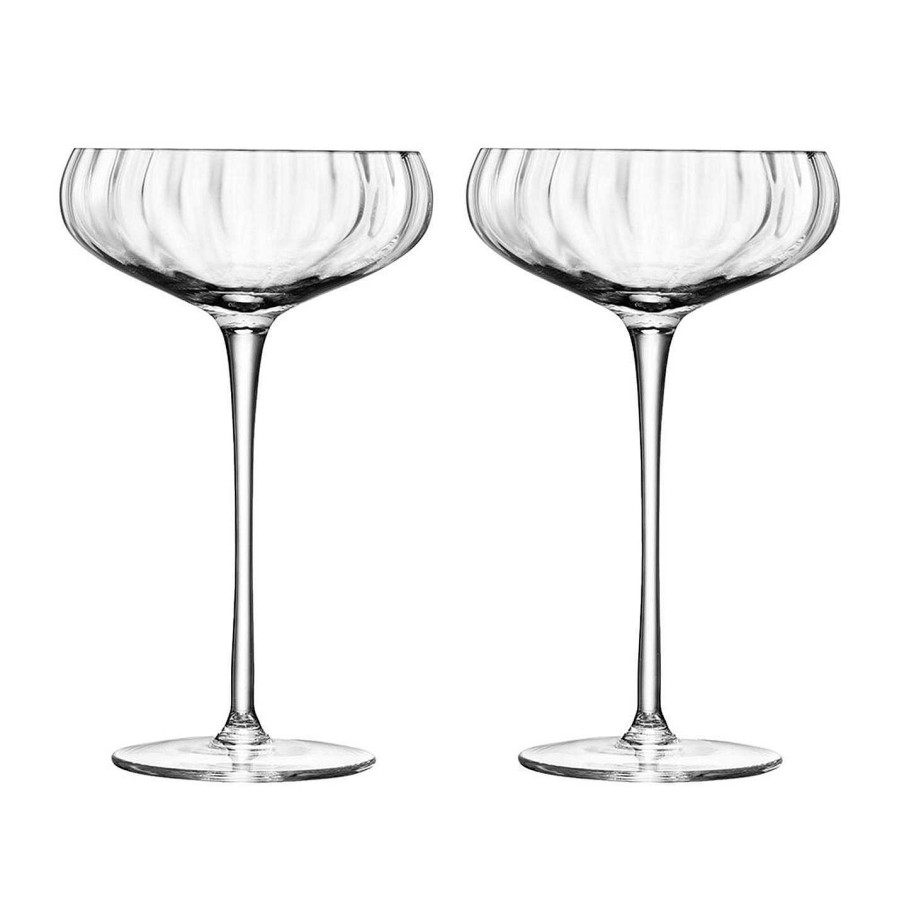 LSA Champagne Flutes & Saucers | Aurelia Champagne Saucers