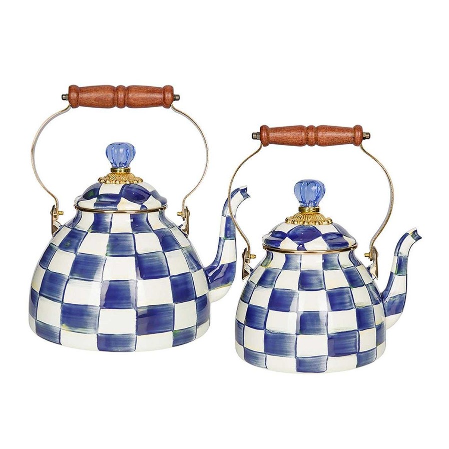 MacKenzie-Childs Kitchen Appliances | Royal Check Tea Kettle