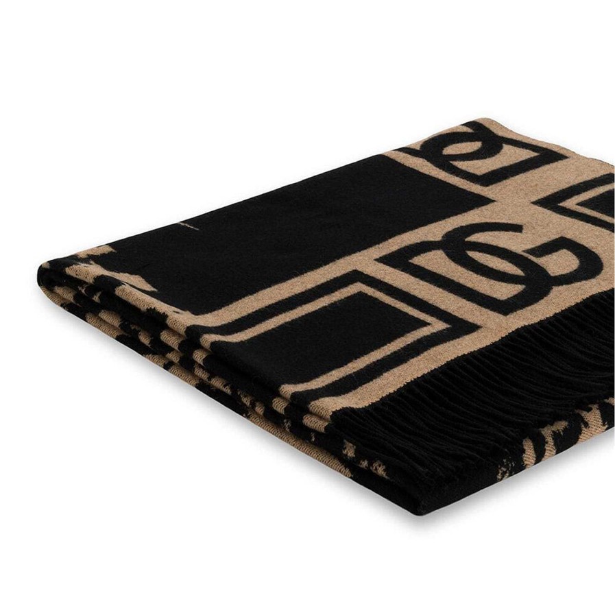 Dolce and Gabbana Casa Throws & Blankets | Leopard Cashmere Jacquard Blanket - 140X180Cm