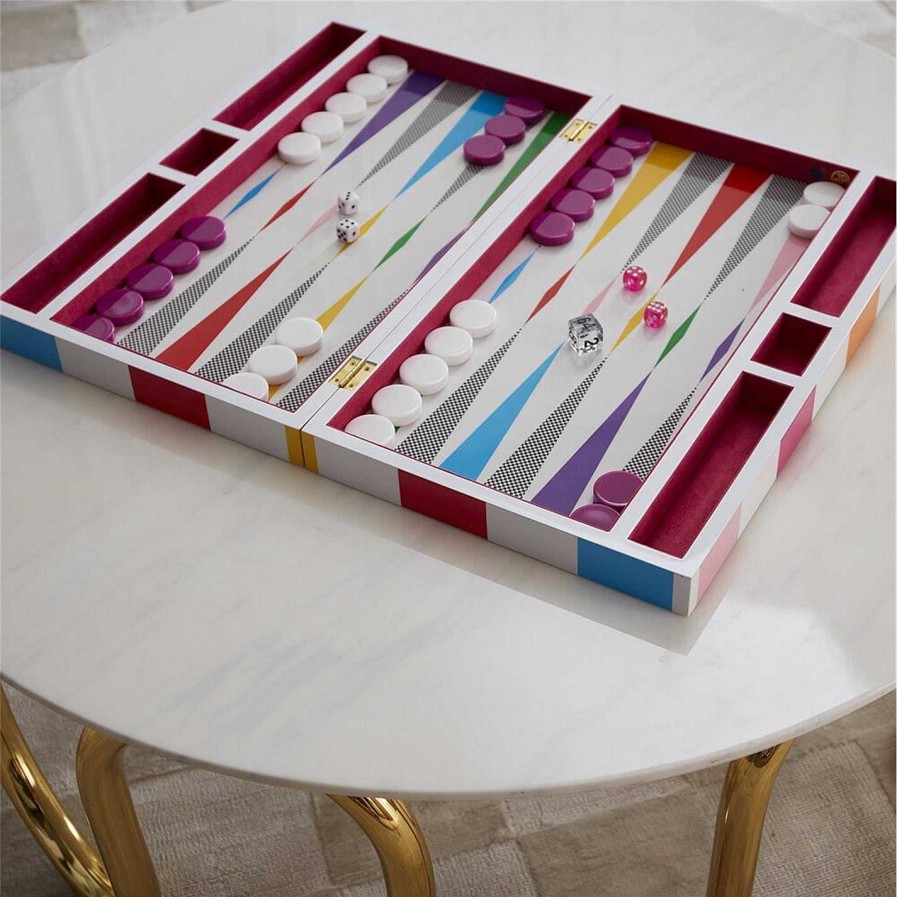 Jonathan Adler Board Games & Card Sets | Lacquer Checkerboard Backgammon Set - Multi